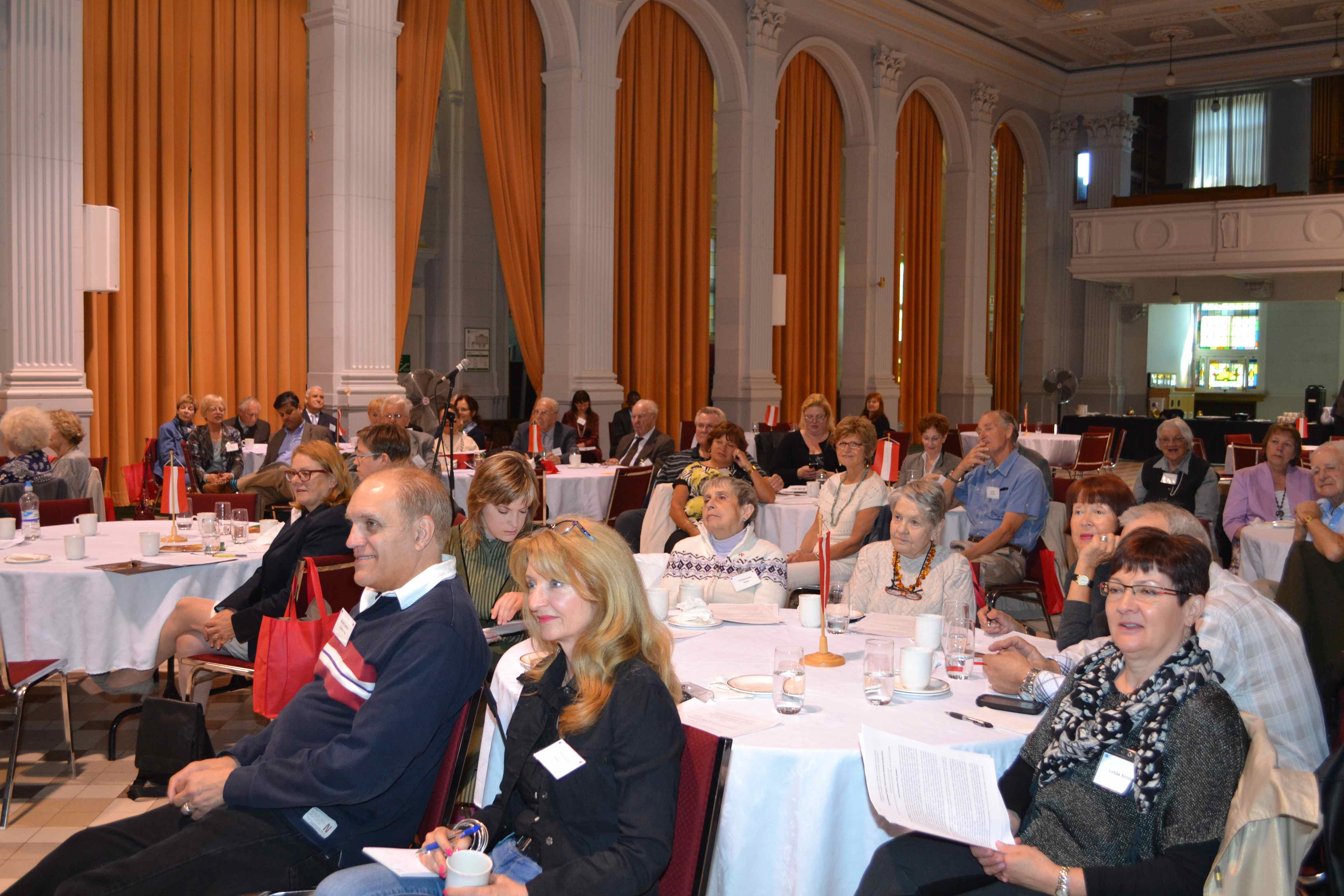 Symposium participants in Tabaret Hall